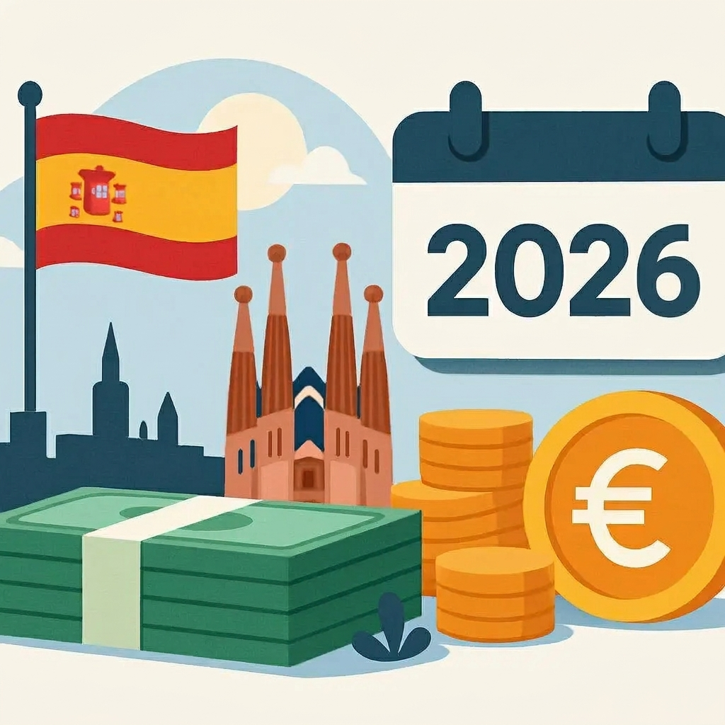 Spanyolországi fizetések 2026-ban: bruttó, nettó, minimálbér és régiók